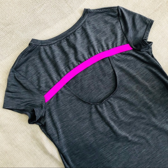 ATHLETA charcoal short sleeve t-shirt S - Picture 7 of 7